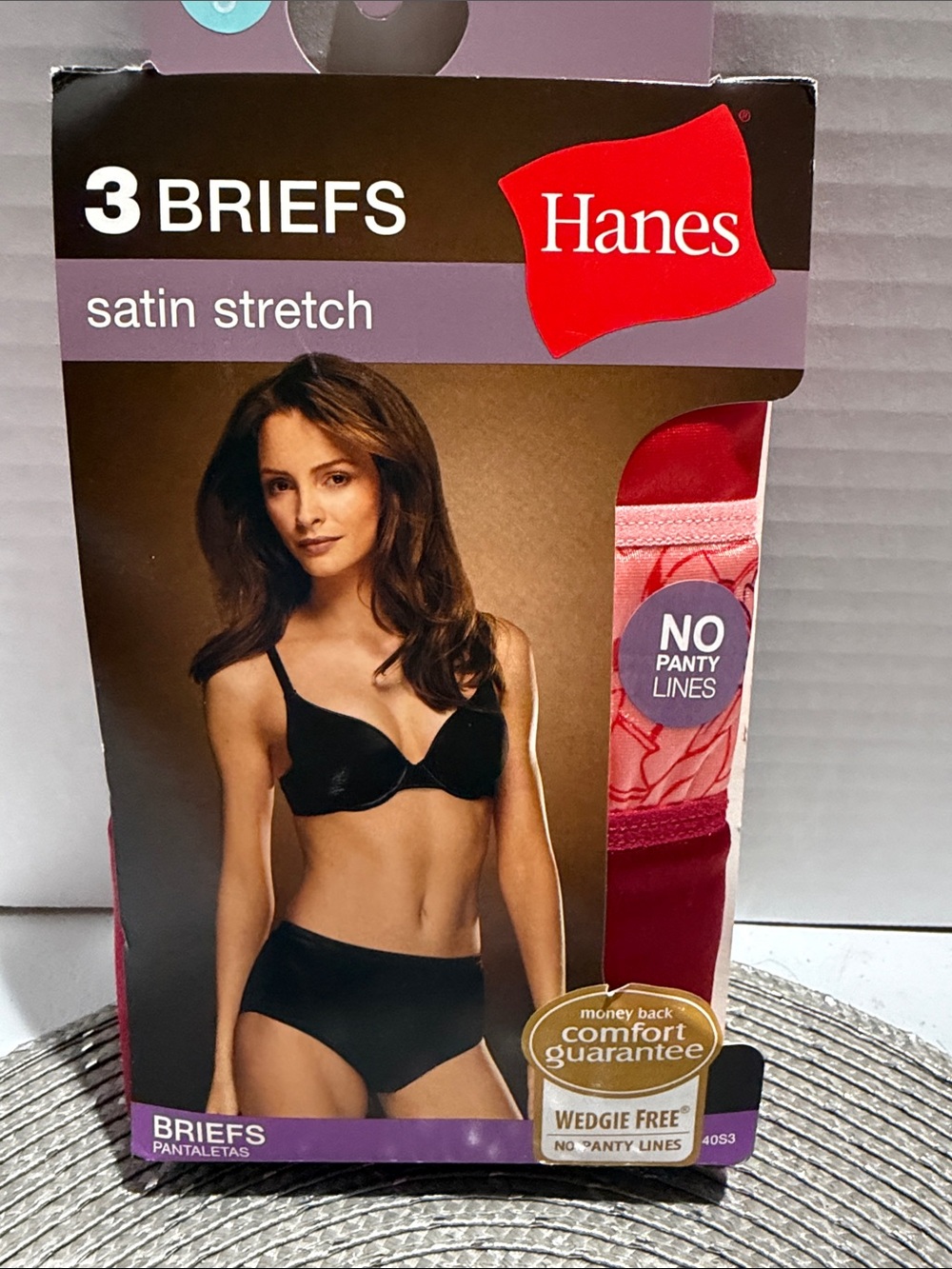 Hanes Satin Stretch Briefs - pink and Red